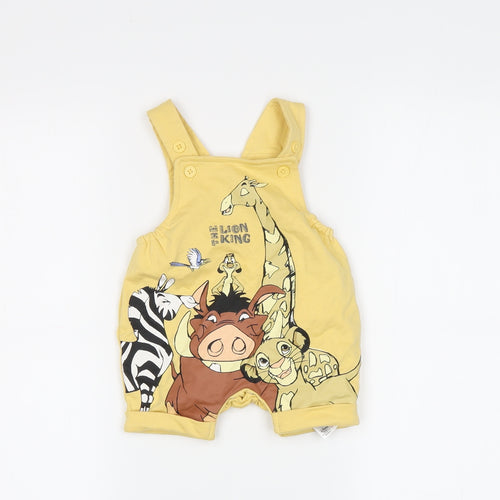 Disney Baby Unisex Yellow Romper, 0-3 Months, The Lion King