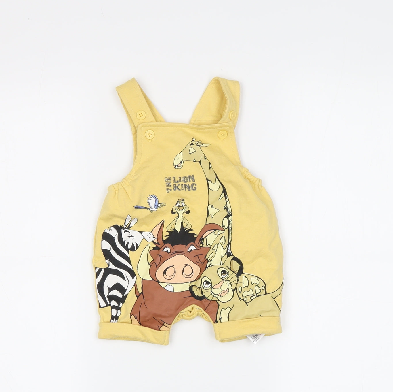 Disney Baby Unisex Yellow Romper, 0-3 Months, The Lion King