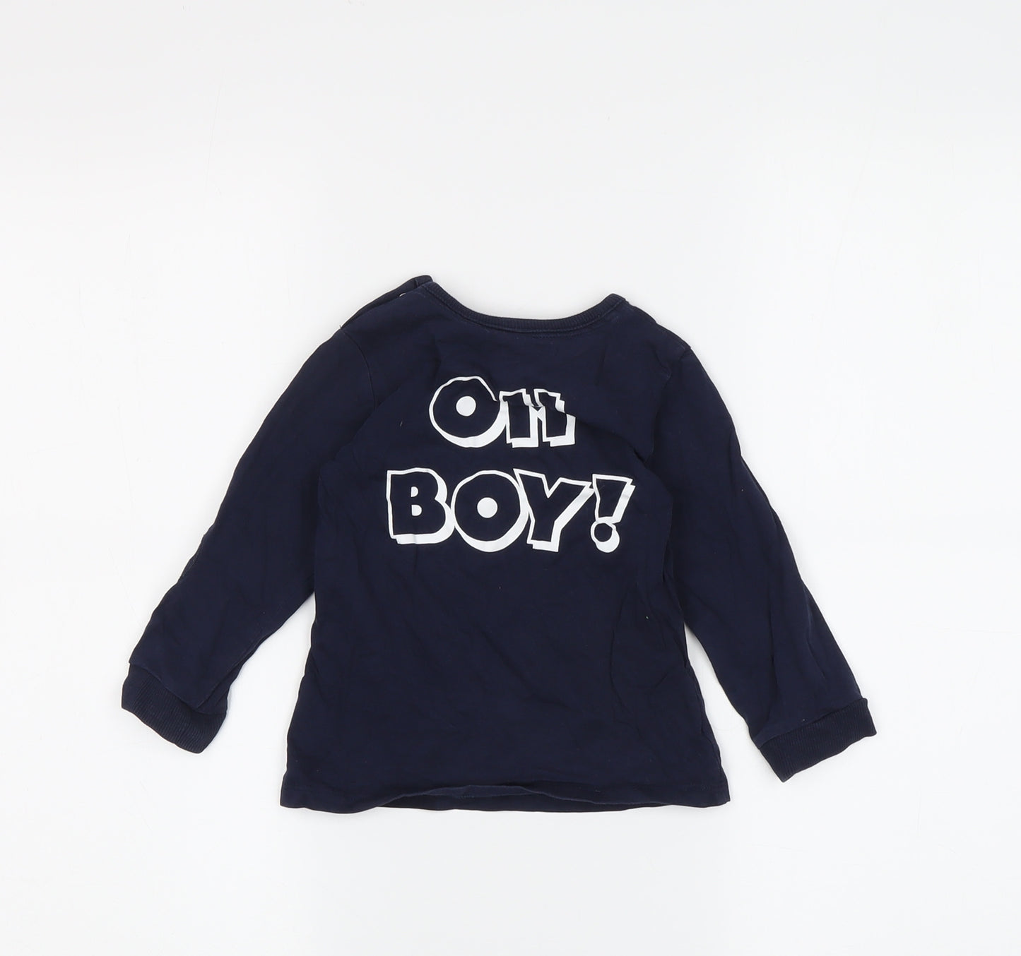 Boys Mickey Mouse Navy Long Sleeve T-Shirt, 3-4 Years, Disney