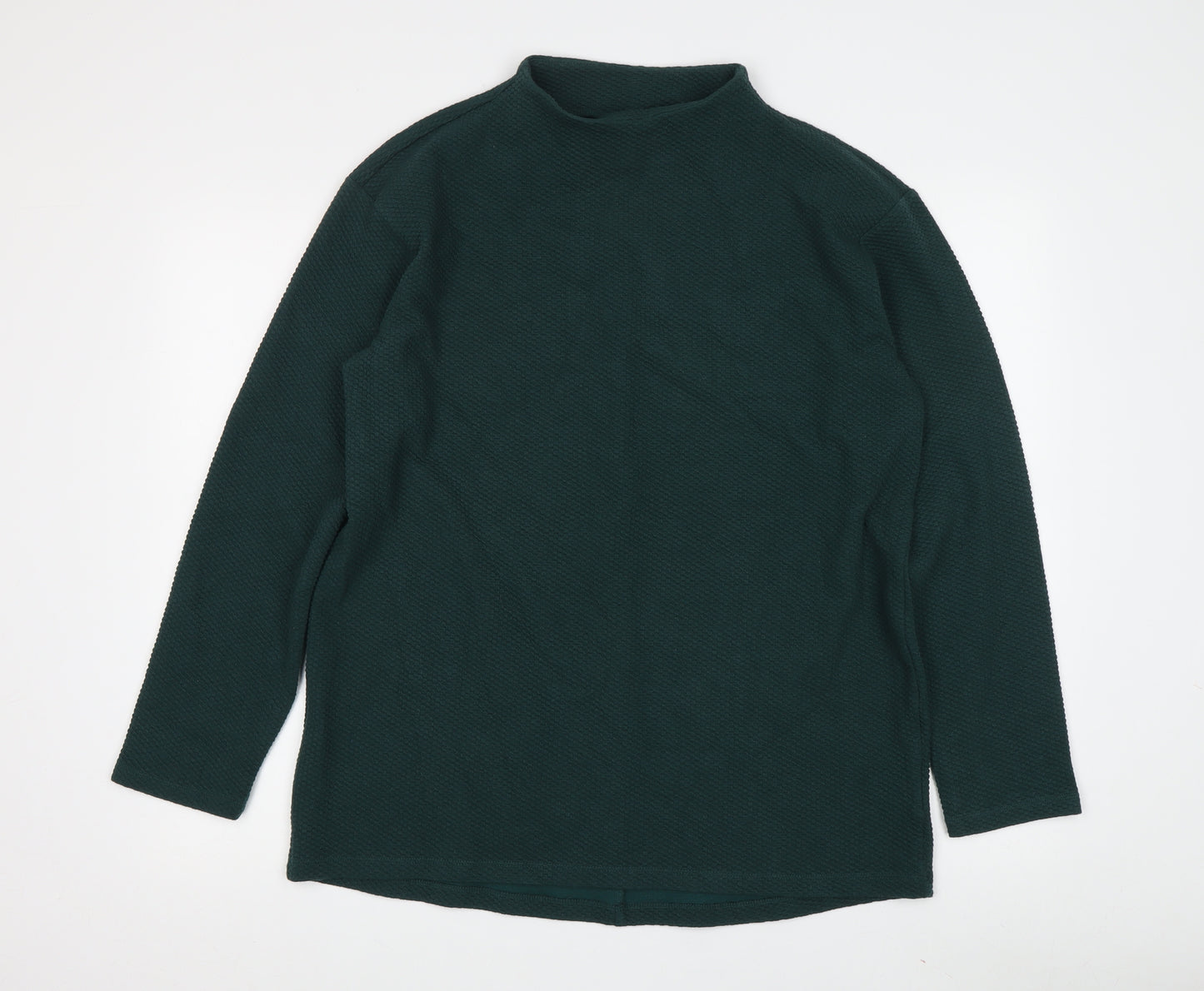 Lands' End Unisex Green Sweatshirt, Mock Neck, Size S