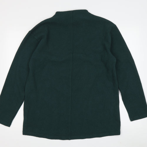 Lands' End Unisex Green Sweatshirt, Mock Neck, Size S