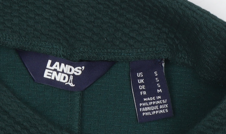 Lands' End Unisex Green Sweatshirt, Mock Neck, Size S