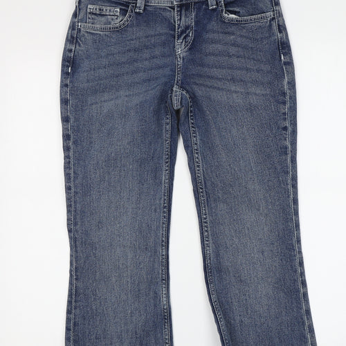 H&M Women's Blue Cropped Jeans Size 6