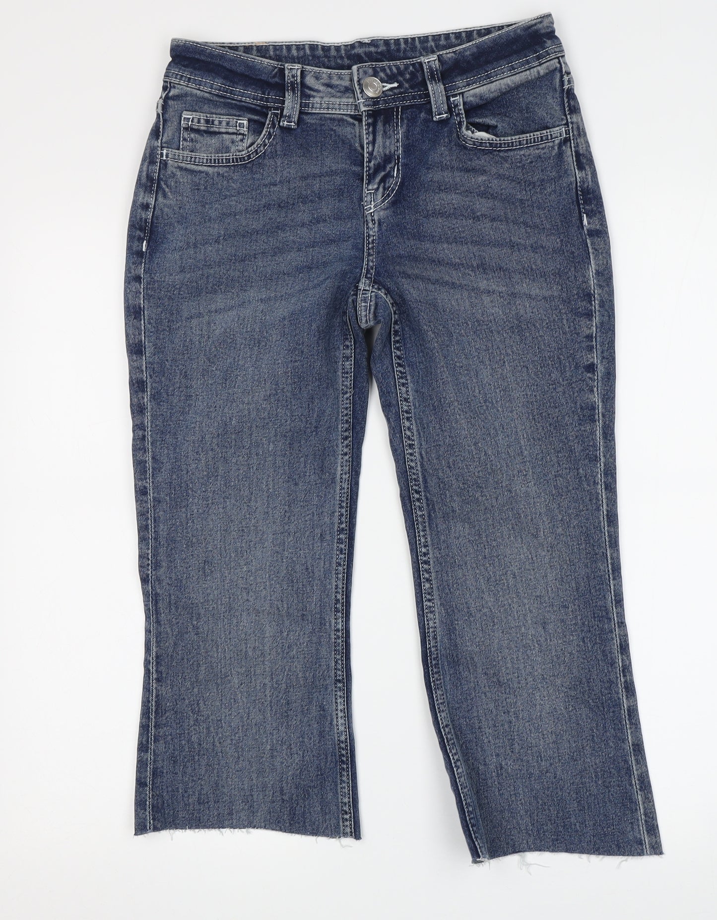 H&M Women's Blue Cropped Jeans Size 6
