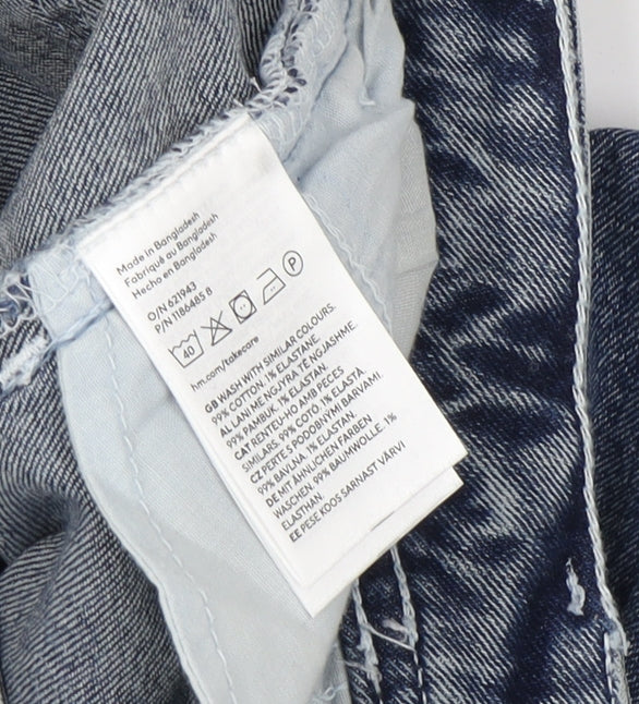 H&M Women's Blue Cropped Jeans Size 6