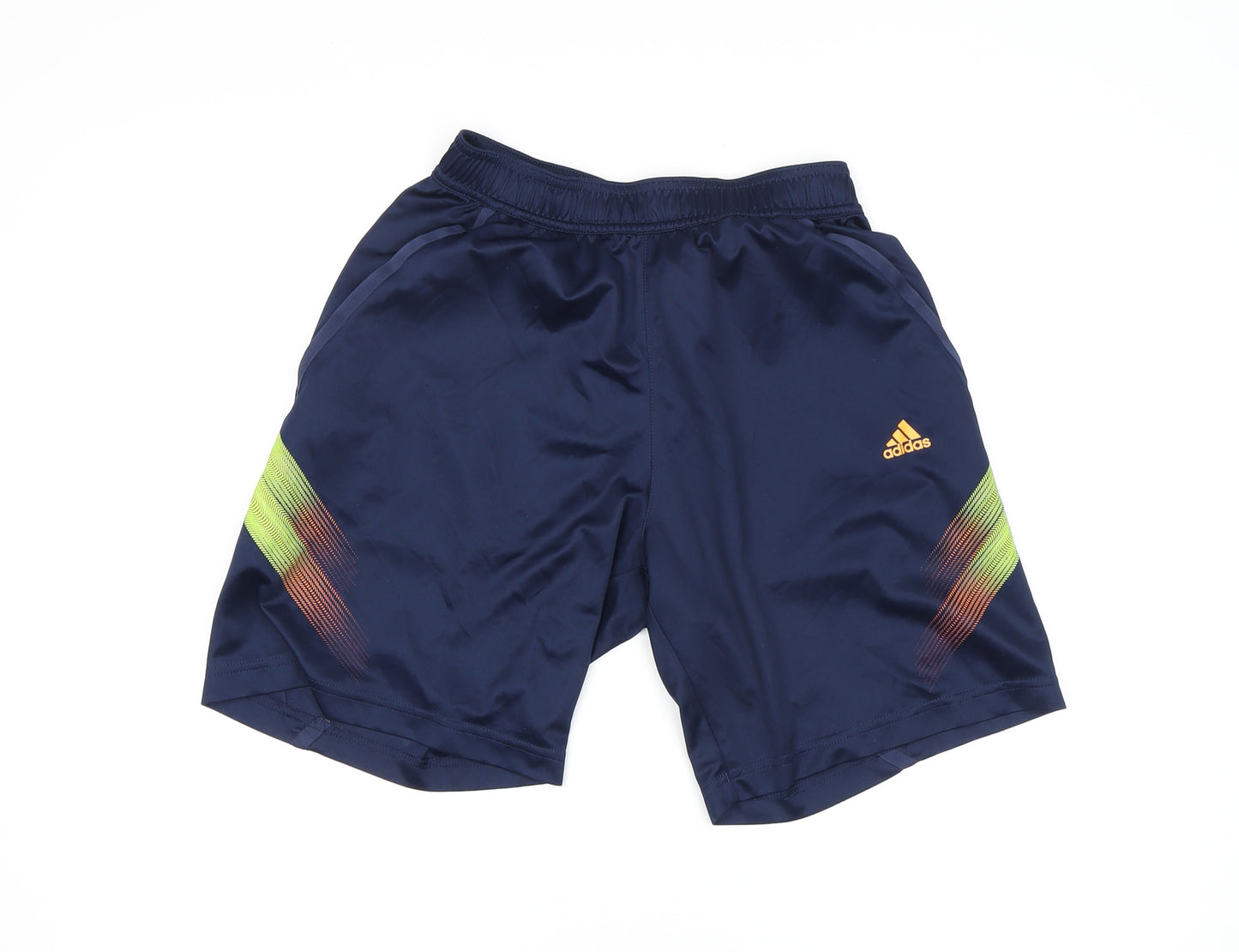 Adidas Boys Blue Athletic Shorts, Size 8-9 Years