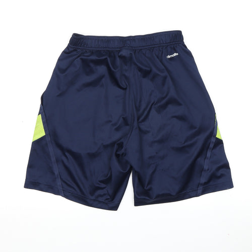 Adidas Boys Blue Athletic Shorts, Size 8-9 Years