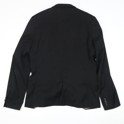 Topman Men's Black Blazer Jacket Size 40 Regular Fit