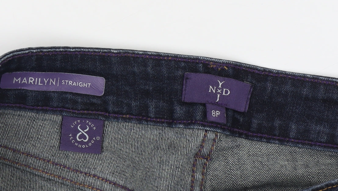NYDJ Women's Blue Straight Jeans, Size 8 Plus