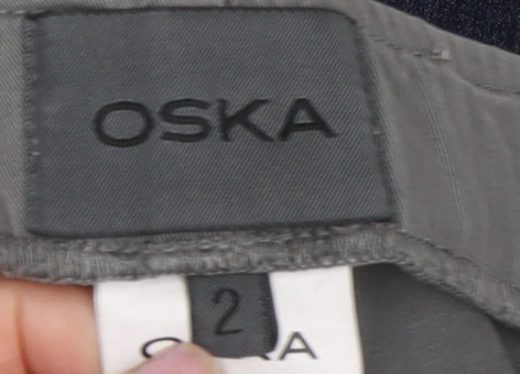 Oska Women's Grey Straight Leg Trousers - Size M