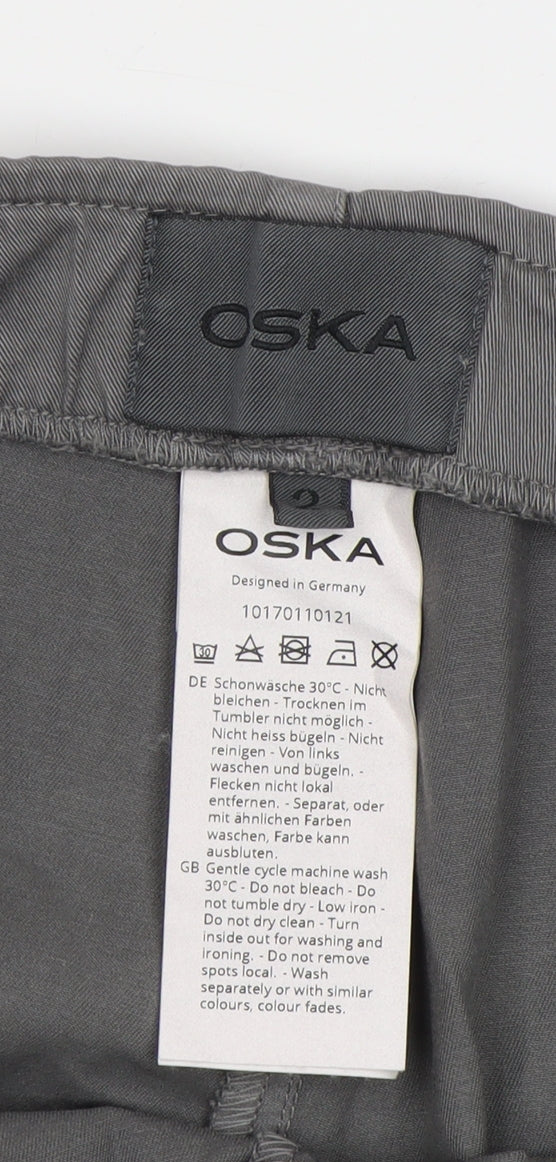 Oska Women's Grey Straight Leg Trousers - Size M