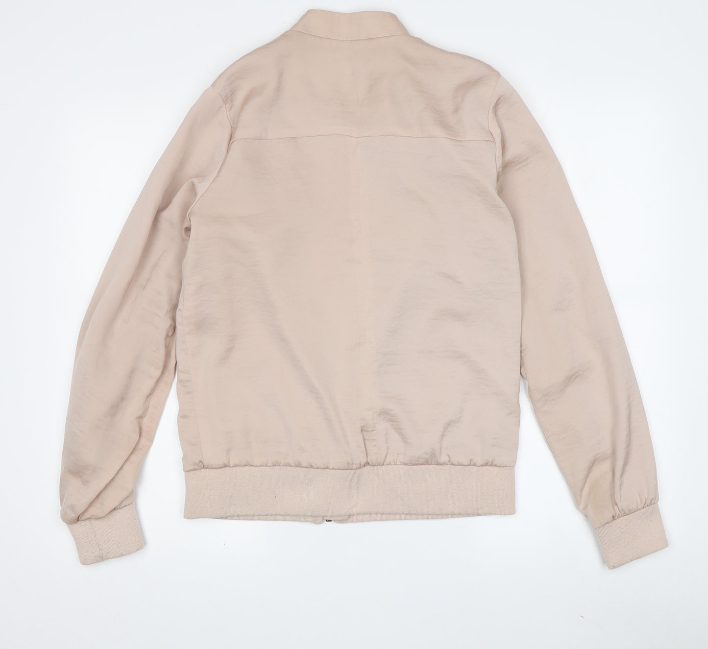 New Look Women's Beige Bomber Jacket Size 8