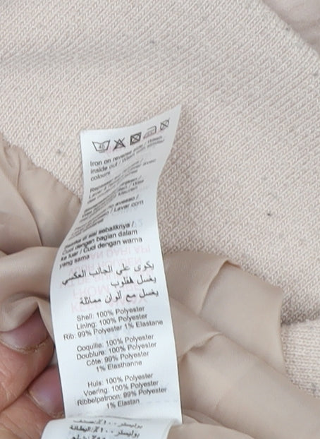 New Look Women's Beige Bomber Jacket Size 8