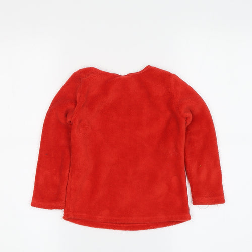 PEP&CO Boys Red Mickey Mouse Long Sleeve Fleece T-Shirt 2-3Y