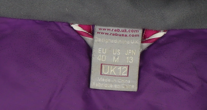 Rab Women's Purple Puffer Jacket, Size 12 - Winter Warmth