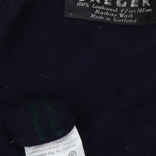 Jaeger Men's Blue Argyle Wool Pullover Jumper Size L