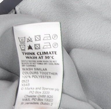 Marks and Spencer Women's Grey Button-Up Shirt - Size 22