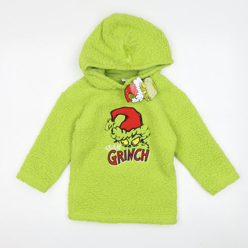 The Grinch Boys Green Hooded Pullover Hoodie 4-5 Years