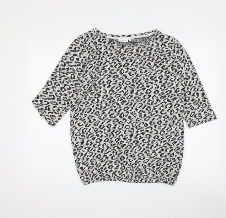 Next Women's Animal Print 3/4 Sleeve T-Shirt Size 10