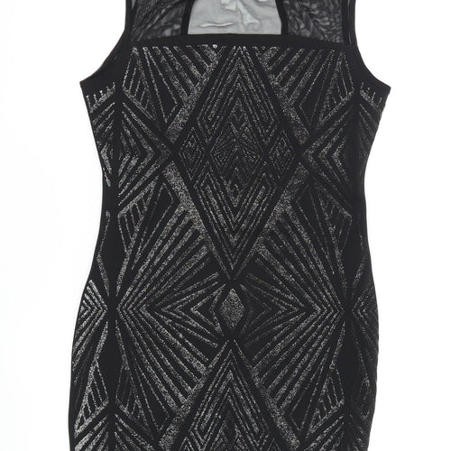 Roman Women's Black Bodycon Party Dress Size 10