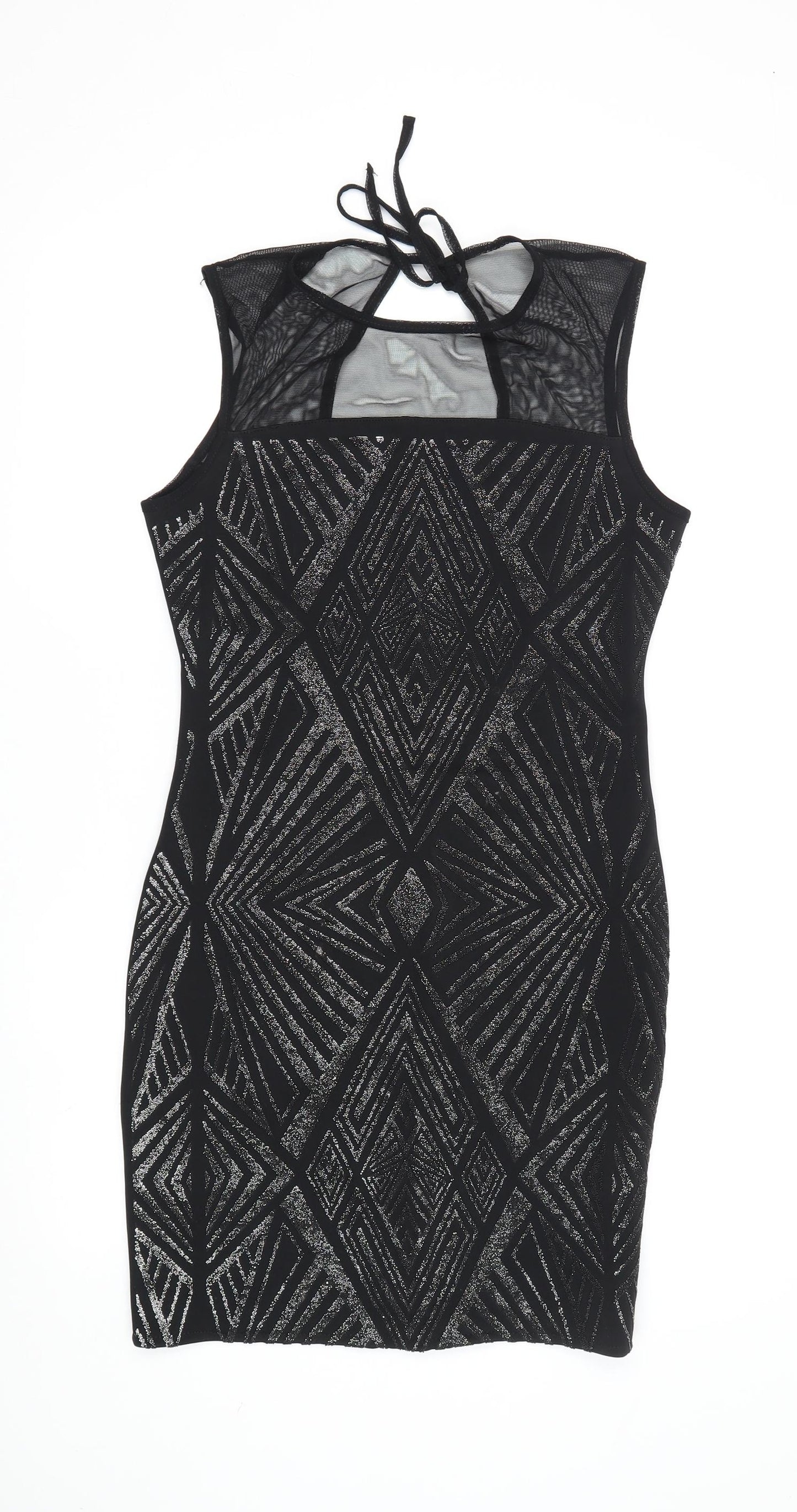 Roman Women's Black Bodycon Party Dress Size 10