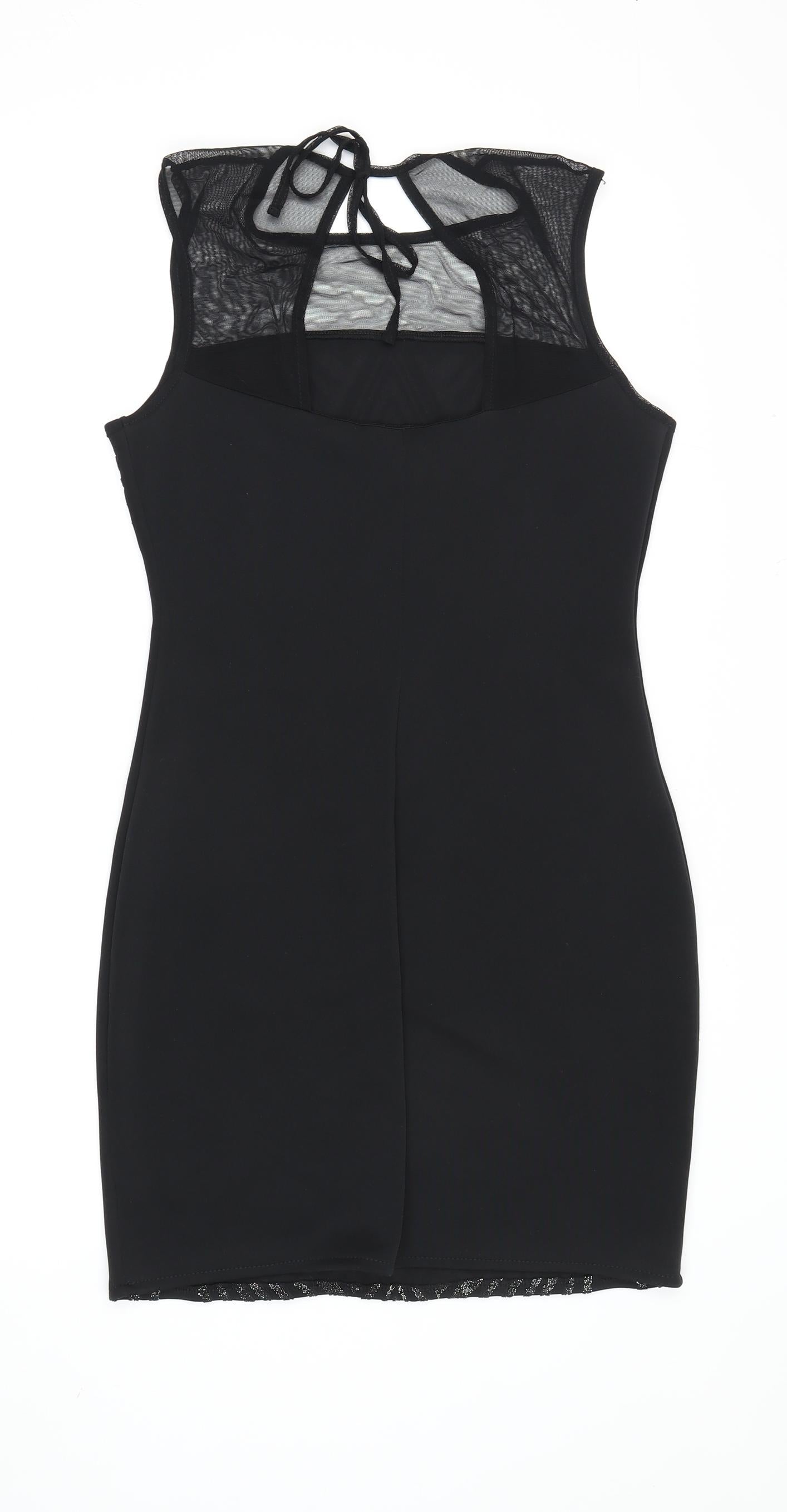 Roman Women's Black Bodycon Party Dress Size 10