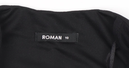 Roman Women's Black Bodycon Party Dress Size 10