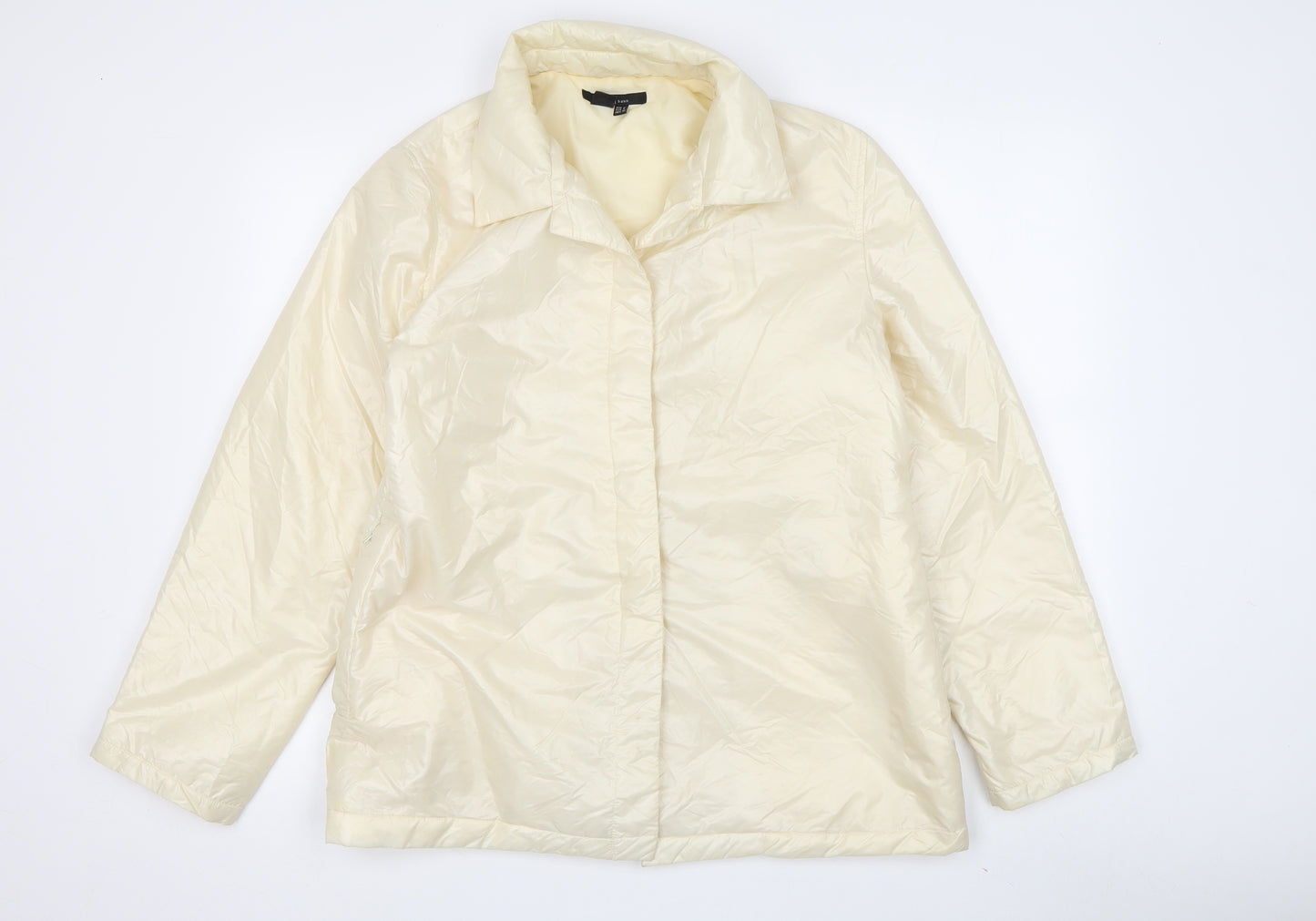 Zara Women Ivory Puffer Jacket, Size 12, Winter Essential