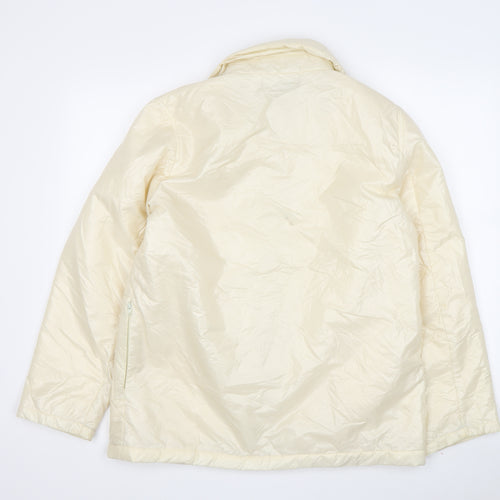 Zara Women Ivory Puffer Jacket, Size 12, Winter Essential