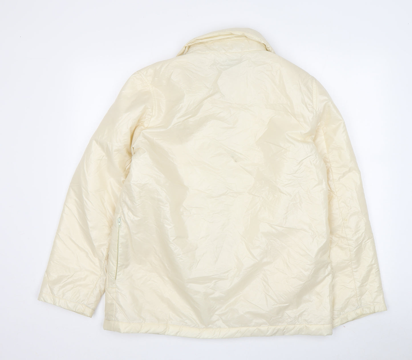 Zara Women Ivory Puffer Jacket, Size 12, Winter Essential