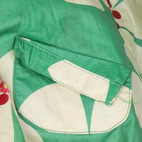 GAP Girls Green Floral Rain Coat 5 Years Hooded Spring