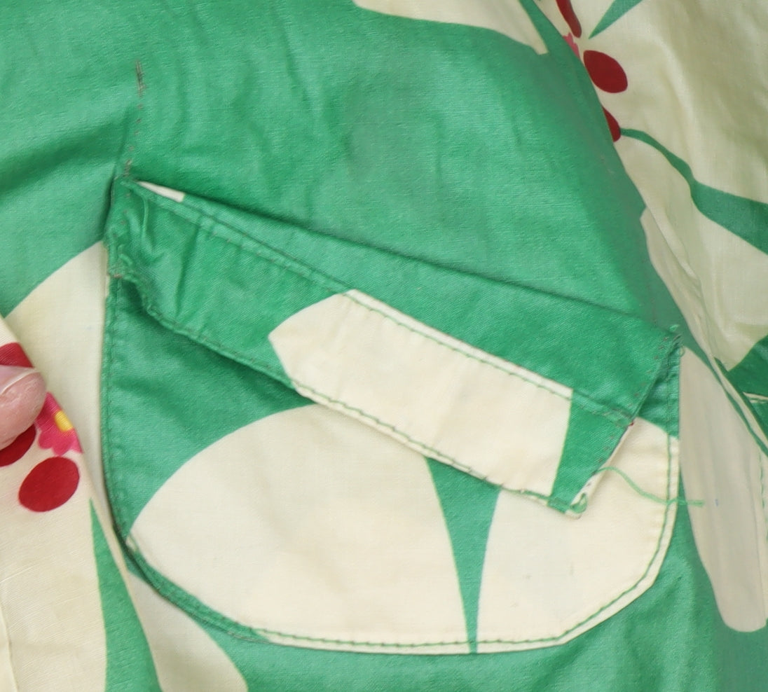 GAP Girls Green Floral Rain Coat 5 Years Hooded Spring
