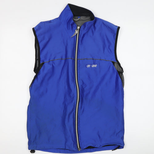 On Cue Men's Blue Waistcoat Medium - Lightweight Cycling Gear