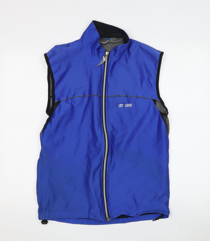 On Cue Men's Blue Waistcoat Medium - Lightweight Cycling Gear