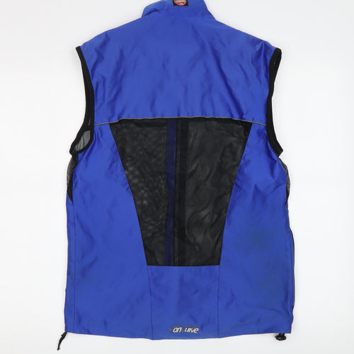 On Cue Men's Blue Waistcoat Medium - Lightweight Cycling Gear