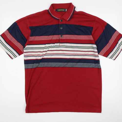 Casa Nova Men's Red Striped Polo Shirt 100 cm