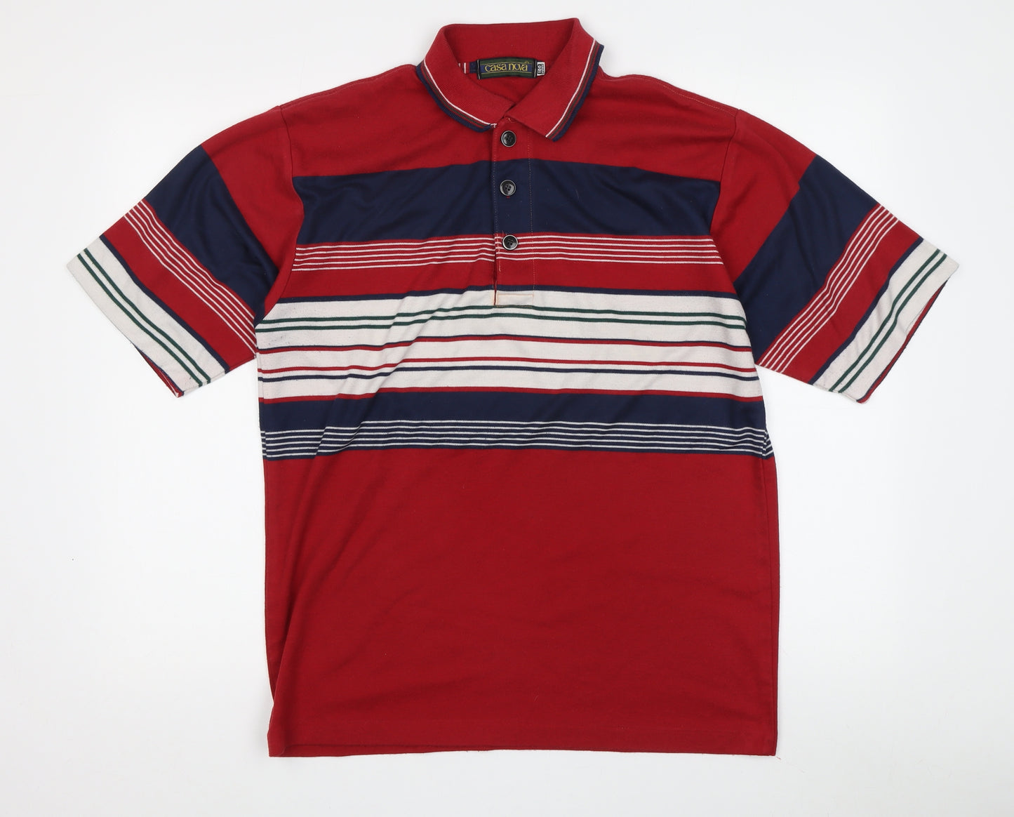 Casa Nova Men's Red Striped Polo Shirt 100 cm