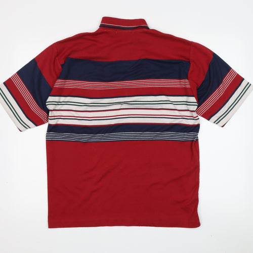 Casa Nova Men's Red Striped Polo Shirt 100 cm