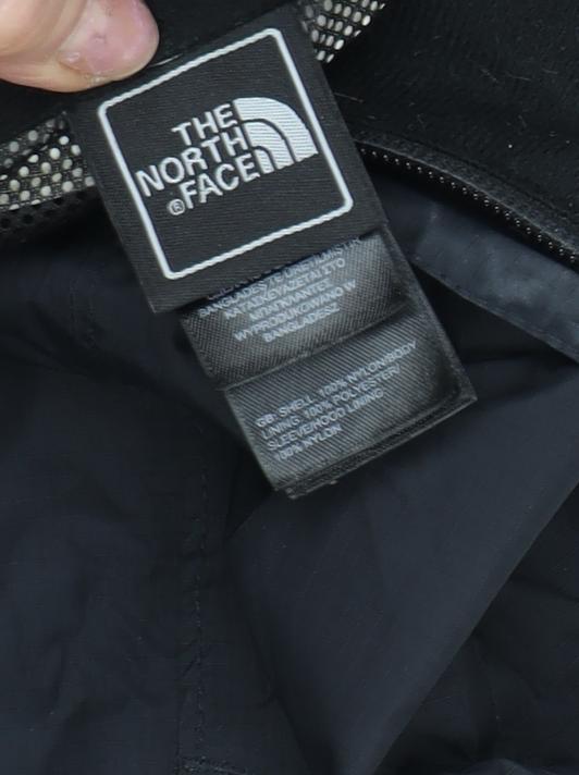 The North Face Women's Black Rain Jacket, Size L, Hooded, Waterproof