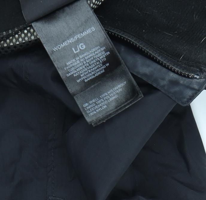 The North Face Women's Black Rain Jacket, Size L, Hooded, Waterproof