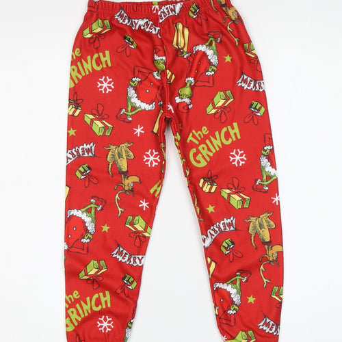 Boys Red The Grinch Pyjama Pants 4-5 Years Christmas Fun