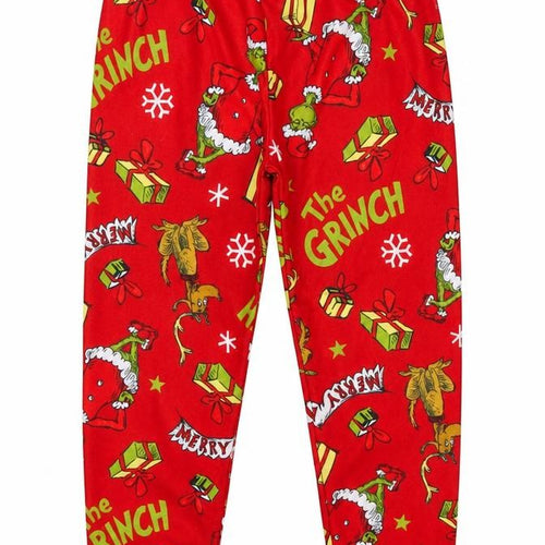 Boys Red The Grinch Pyjama Pants 4-5 Years Christmas Fun