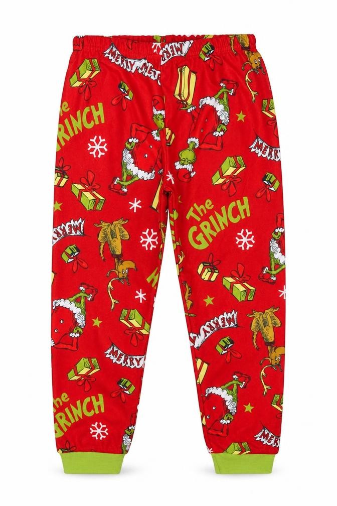 Boys Red The Grinch Pyjama Pants 4-5 Years Christmas Fun