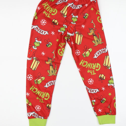 Boys Red The Grinch Pyjama Pants 4-5 Years Christmas Fun