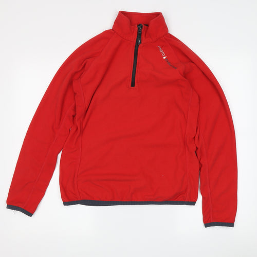 Musto Unisex Red Fleece Hoodie, Size 12