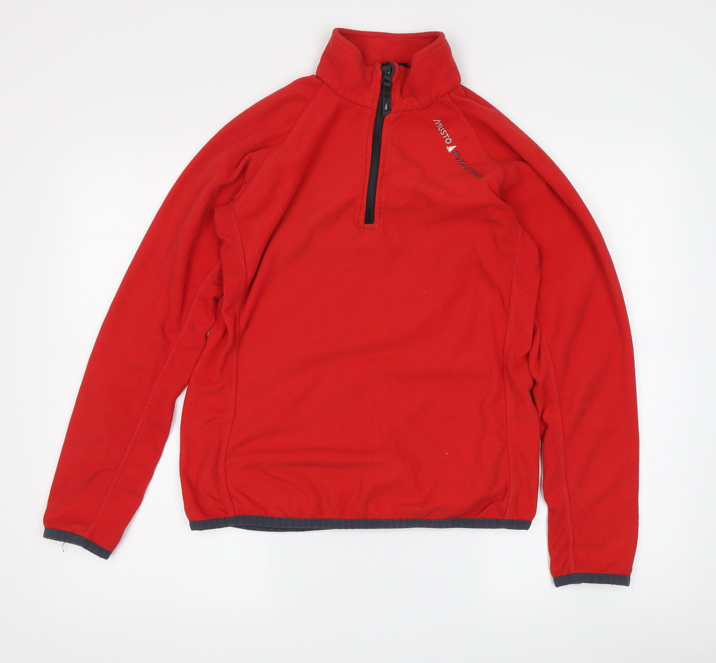 Musto Unisex Red Fleece Hoodie, Size 12