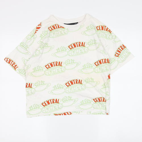 FRIENDS Unisex Adult White Graphic XS T-Shirt