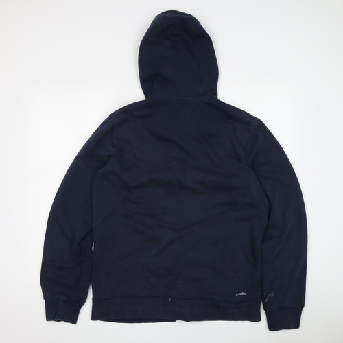 Adidas Men's Blue Full Zip Hoodie - Size M - Sportswear
