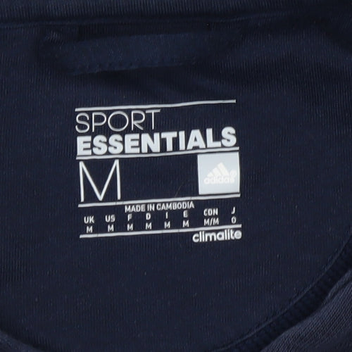 Adidas Men's Blue Full Zip Hoodie - Size M - Sportswear