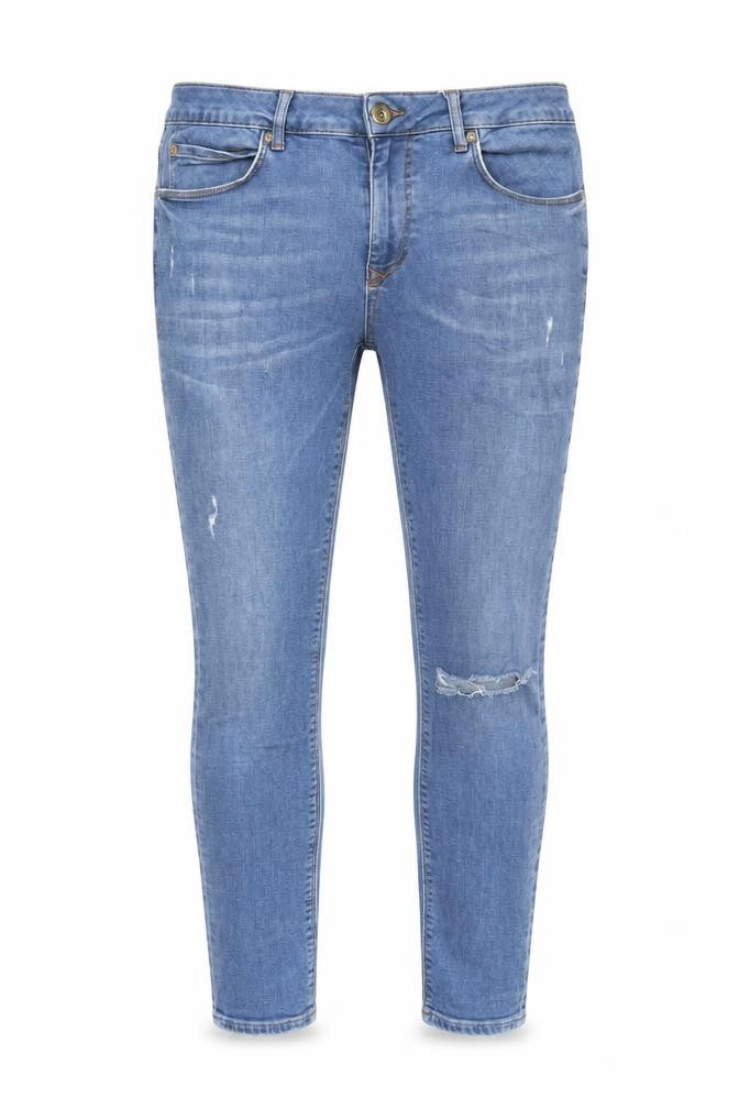 River Island Men's Blue Skinny Jeans 34/32 Distressed